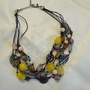 Multistrand Yellow Bead Women's Necklace - Brand